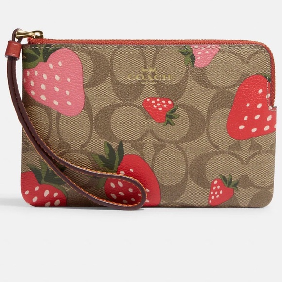 Coach Handbags - COACH: LIMITED EDITION Coach wild strawberry wristlet. BRAND NEW. RARE!